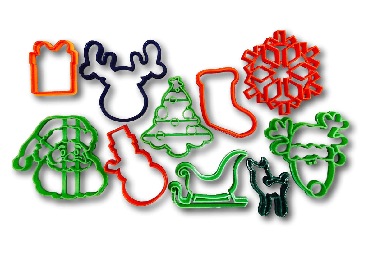 Christmas Cookie Cutters Set of 10 Arbi Design CookieCutz