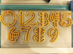 Number zero to Nine all Numbers in Comic Font Cookie Cutter - 10 items - Beautiful set - Arbi Design - CookieCutz - 6