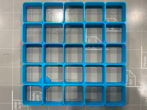 25x1” Size Square Multi Cookie Cutter with Round Corners (5 x 5 in )