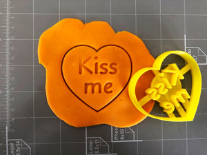 Kiss me in Heart Cookie Cutter