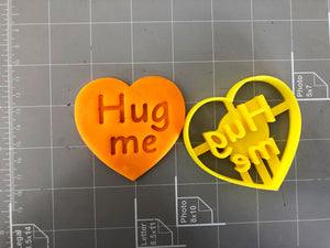 Hug me in heart Cookie Cutter