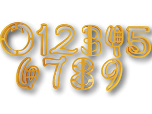 Number zero to Nine all Numbers in Comic Font Cookie Cutter - 10 items - Beautiful set - Arbi Design - CookieCutz - 1