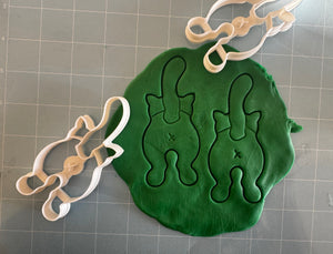 Kitty Butt Cookie Cutter Set - 2 Piece - 4 inch tall - Funny Kitten Cookie Cutters for Cat Lovers