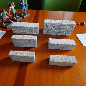 6 Pieces Cobblestone Piles & Boxes DND Terrain Compatible with Dungeons and Dragons, Warhammer 40k, Miniature Wargaming, Tabletop RPGs, Wargame Scenery
