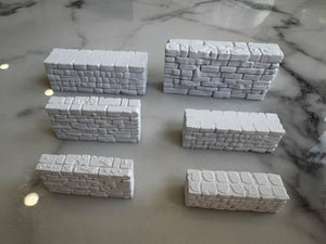 6 Pieces Cobblestone Piles & Boxes DND Terrain Compatible with Dungeons and Dragons, Warhammer 40k, Miniature Wargaming, Tabletop RPGs, Wargame Scenery