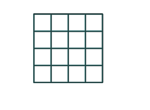 1.8" Squares x 16 Multi Cookie Cutter (7.5”x7.5” )