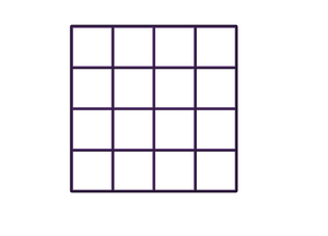 2.25" Squares x 16 Multi Cookie Cutter (9.3”x9.3” )