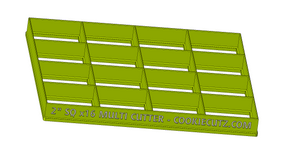 2" Squares x 16 Multi Cookie Cutter (8.3”x8.3” )