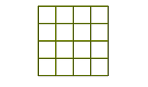 2" Squares x 16 Multi Cookie Cutter (8.3”x8.3” )