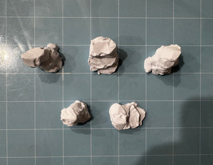 14 Pieces Mountains + Crystals + Rocks + Entry River/Pond DND Terrain Compatible with Dungeons and Dragons, Warhammer 40k, Miniature Wargaming, Tabletop RPGs, Wargame Scenery