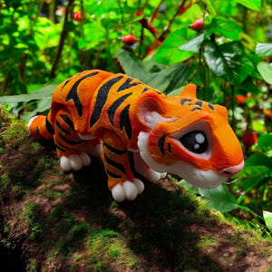 Flexible Fidget Tiger 🐅 Toy - Articulated Tiger 🐯 Medium Size  - 3D Printed - Great Gift - Birthday Favor - Desk Decorative - Fast Shipping