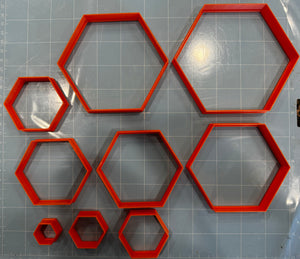 Hexagon Honeycomb Cookie Cutter Set of 9