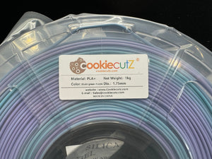 3D Printing Filament PLA+ Bluish Green+Purple 🩵/💜Gradient-1.75mm 1 KG-CookieCutz Brand