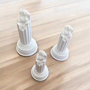 Roman Ruined Pillars, Terrain Scenery for Tabletop Miniatures Wargame, 3D Printed and Paintable