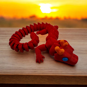 Flexible Fidget Dragon 🐉 Toy - Articulated Large Size Dragon - 3D Printed - Great Gift - Birthday Favor - Desk Decorative - Fast Shipping