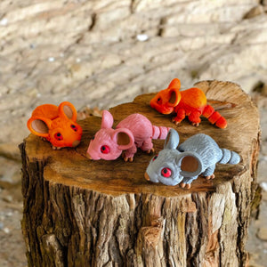 Flexible Fidget Mini Mouse 🐭 Toy - Articulated Mouse Medium Size  - 3D Printed - Great Gift - Birthday Favor - Desk Decorative - Fast Shipping