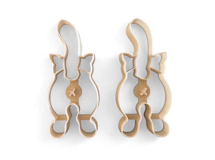 Kitty Butt Cookie Cutter Set - 2 Piece - 4 inch tall - Funny Kitten Cookie Cutters for Cat Lovers