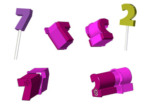 Numbers 0 to 9 Cake Pop Mold / Cutter / Pusher Set