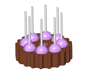 1.5" Diameter Spherical Shape Cake Ball Holder