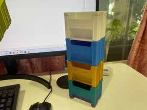 Mini Stackable Bins - Cute Mini Storage - Organizer - Desk Storage - Office - Office Gift