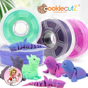 3D Printing Filament PLA+ Bluish Green+Purple 🩵/💜Gradient-1.75mm 1 KG-CookieCutz Brand