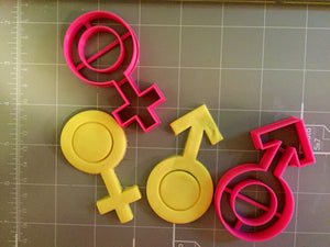 Boy and Girl (twins) sign - Male - Female Sign Cookie Cutter Set - Arbi Design - CookieCutz - 2