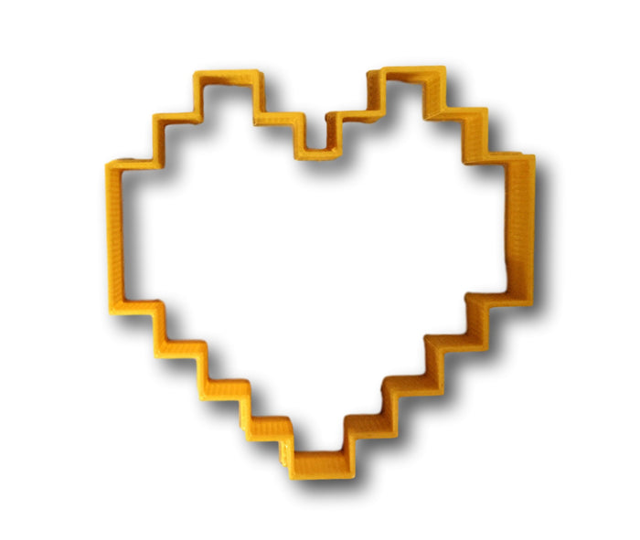 8-bit heart cookie cutter