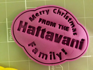 Customized Happy Holidays/Merry Christmas Stamp Cookie Cutter - Arbi Design - CookieCutz - 2