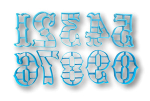 Carnival Font Alphabet And Number Cookie Cutters