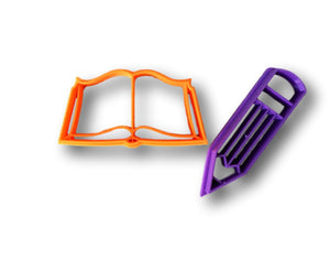Book and Pencil Cookie Cutter - Arbi Design - CookieCutz - 1