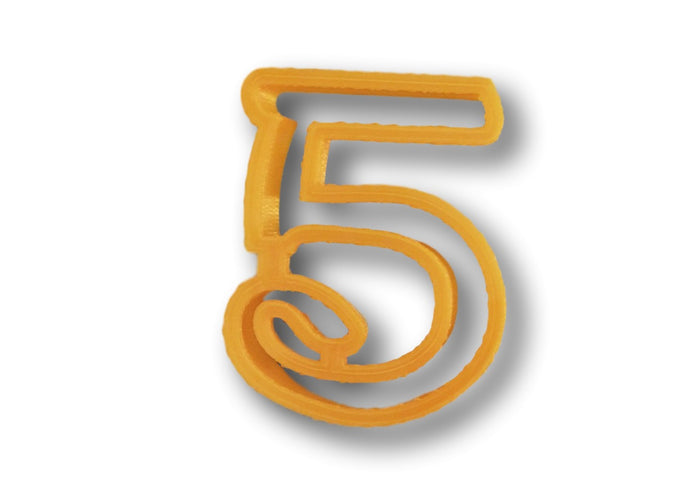 Number Five in Comic Font Cookie Cutter
