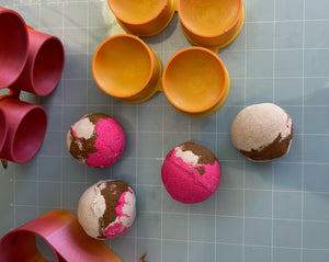 4 X SPHERICAL (round shape) 3D Printed BATH BOMBS Mold! Size: 2” Diameters