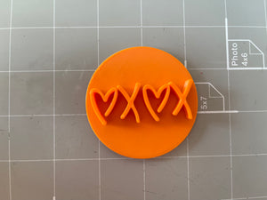 Heart shape XOXO Embosser/Stamp Cake Cookie Embosser, Icing Stamp
