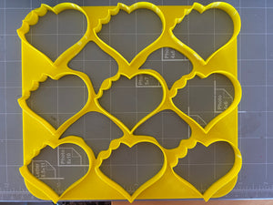 2.5”x 9 bite heart shape multi cutter