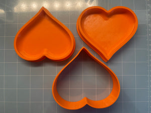 3.5”x4”x1” 3D Heart Shape BATH BOMBS Mold!