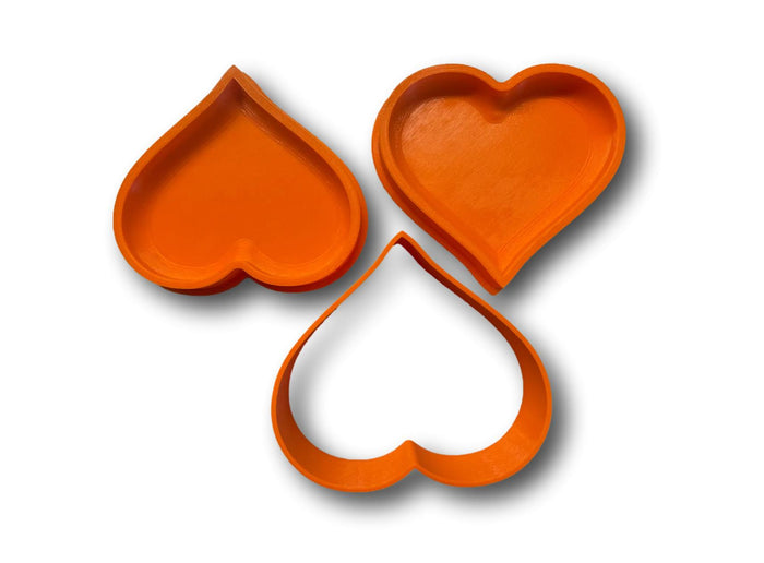 3.5”x4”x1” 3D Heart Shape BATH BOMBS Mold!