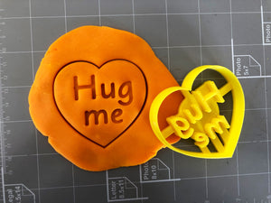 Hug me in heart Cookie Cutter