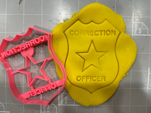Correction Officer Police Badge Cookie Cutter