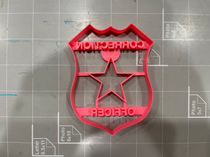 Correction Officer Police Badge Cookie Cutter