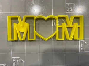 MOM Cookie Cutter With Heart Imprint