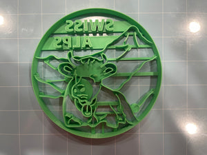 Swiss Alps Cows Cookie Cutter