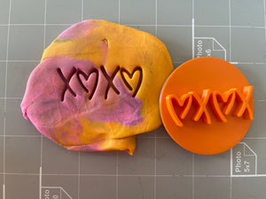 Heart shape XOXO Embosser/Stamp Cake Cookie Embosser, Icing Stamp