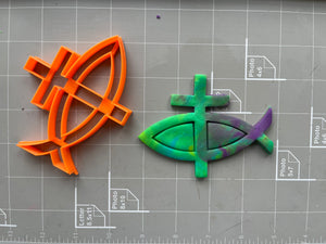 Christian Fish and Cross Cookie Cutter