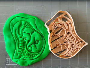 Pregnant womb fetus anatomy Cookie Cutter