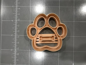 Dog Paw with Dog Bone Imprint Cookie Cutter