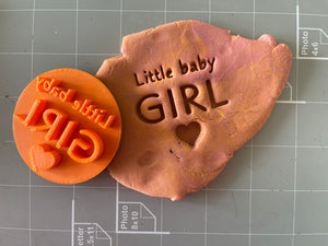 Little baby GIRL Embosser/Stamp Cake Cookie Embosser, Icing Stamp