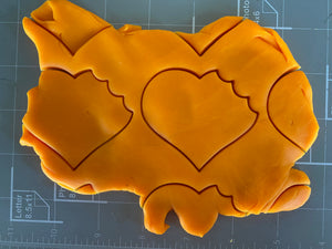 2.5”x 9 bite heart shape multi cutter