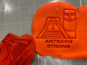Artsakh Flag Cookie Cutter and Mamig Babig Stamp / Artsakh Strong Stamp ( Set of 2 )