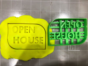 Open House Sign Cookie Cutter