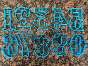 Carnival Font Alphabet And Number Cookie Cutters